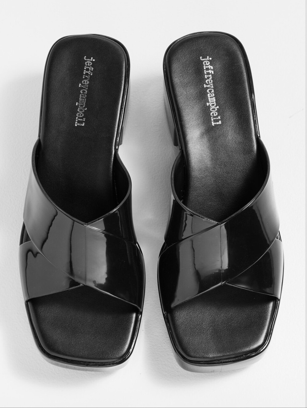Jeffrey Campbell Bubblegum Jelly Block Sandals 9 Black